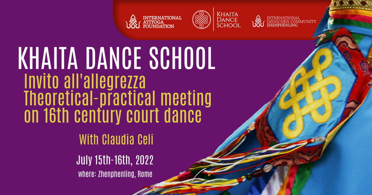 16th century court dance, Zhenphenling, Rome with Claudia Celi, July 15-16, 2022