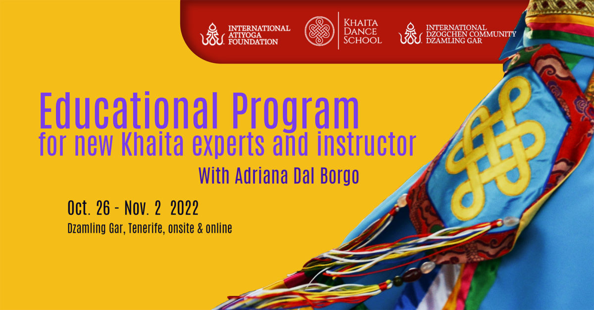 5th course of Khaita Educational Program, Dzamling Gar, October 25 – November 2, 2022